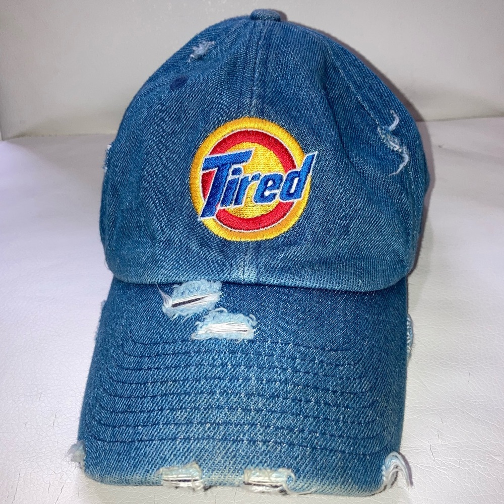 🌊Tired tide logo blue denim hat🌊